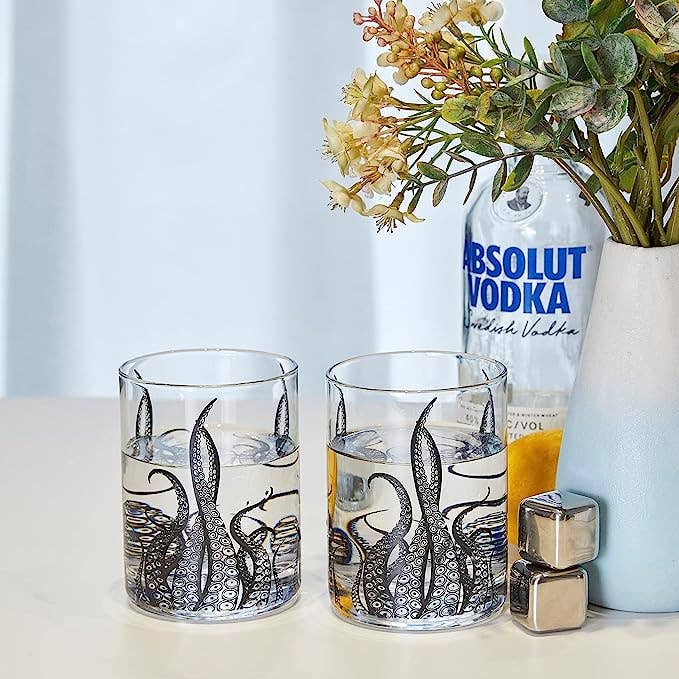 Octopus Tentacle Whiskey Glassware | Set of 2