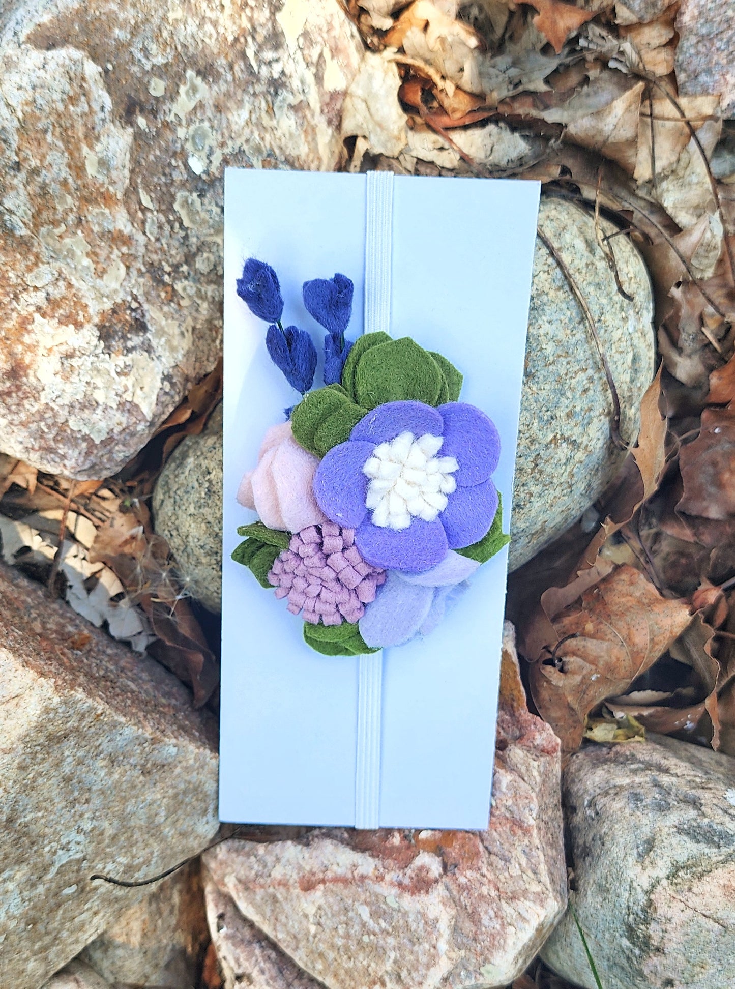 Felt Flower Bookmark | Violet Fields