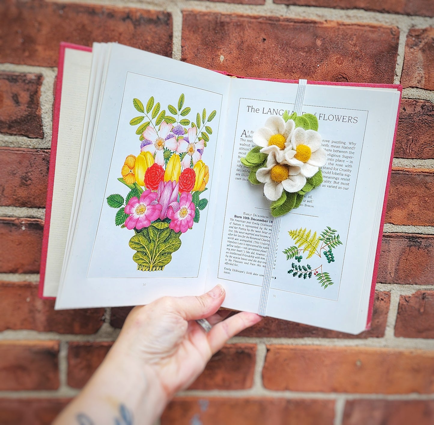 Felt Flower Bookmark | Daisies