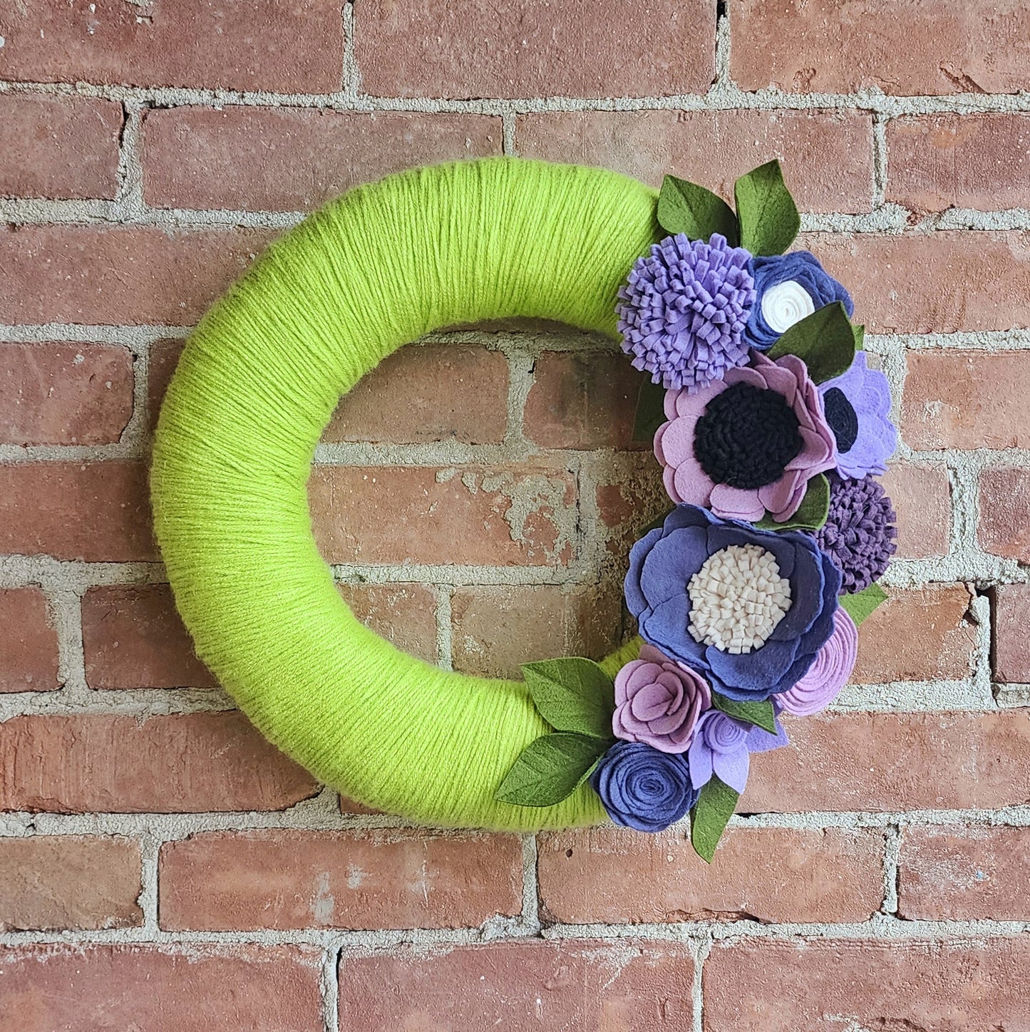 Chartreuse Yarn Wreath