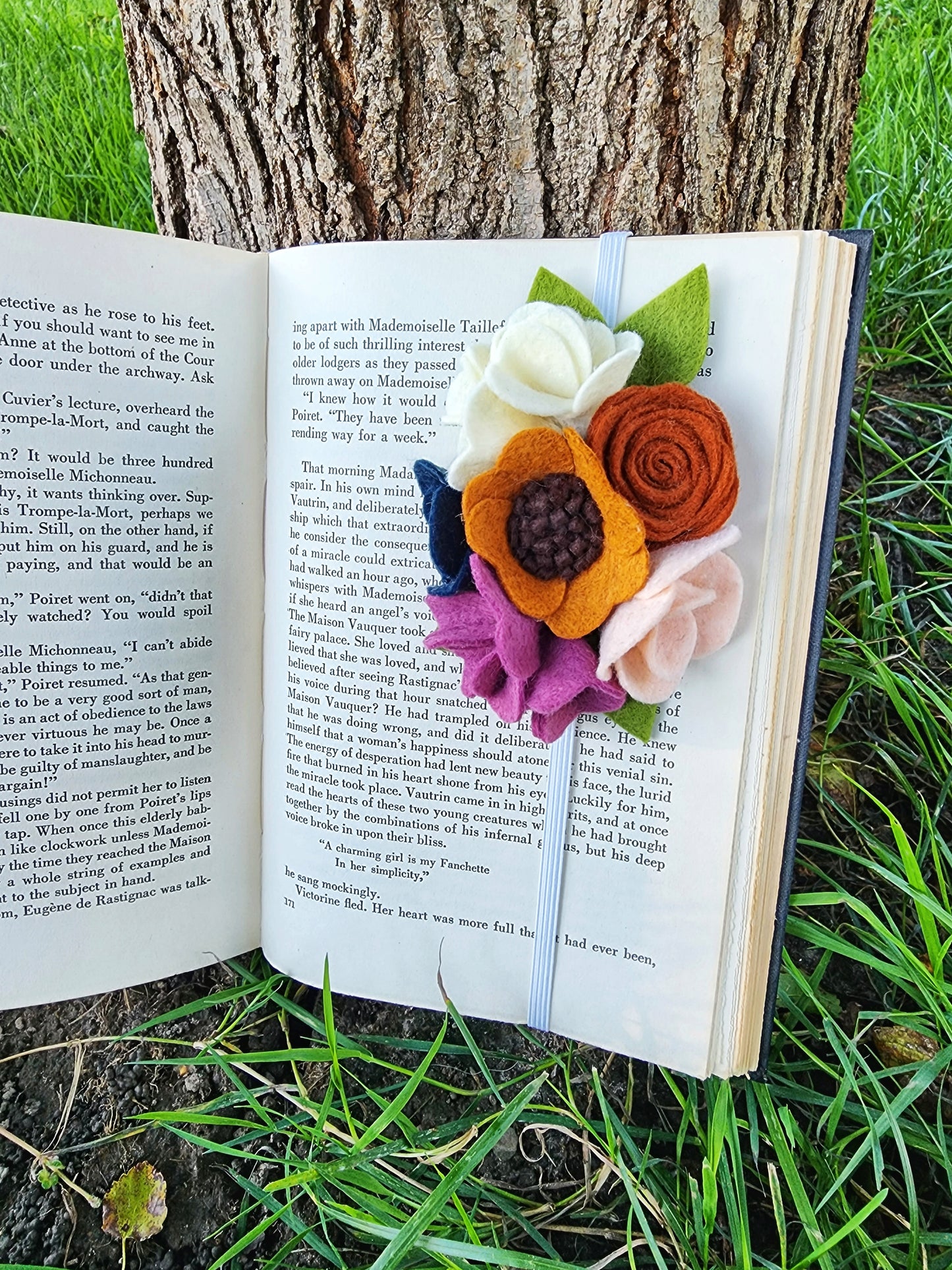 Felt Flower Bookmark | Rusty Rose