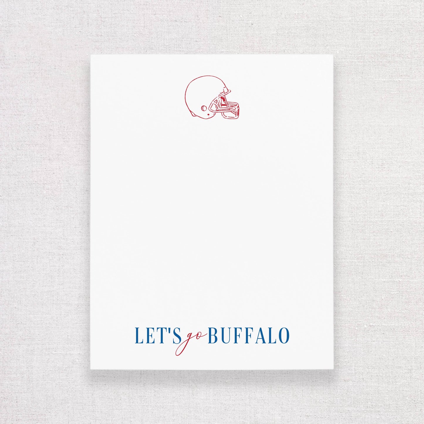 Let's Go Buffalo Football Notepad