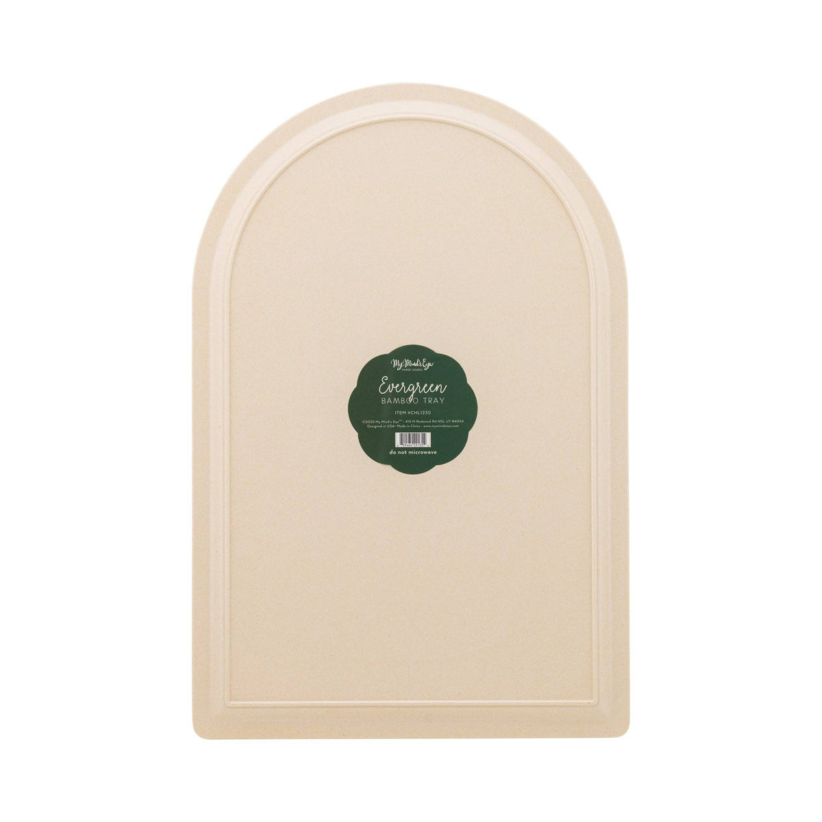 Vintage Evergreen Arch Bamboo Tray