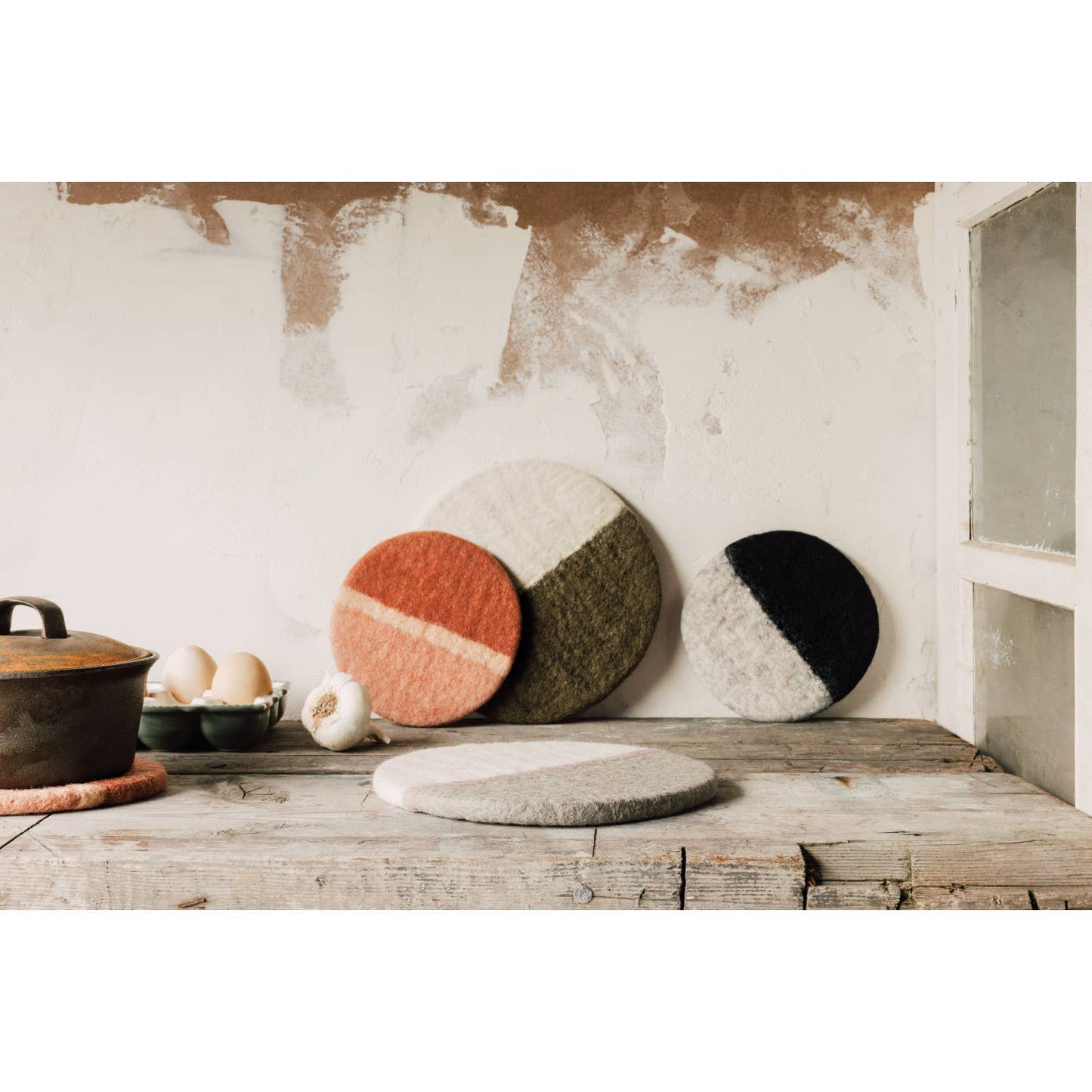 Vapor Felted Wool Trivet | Small