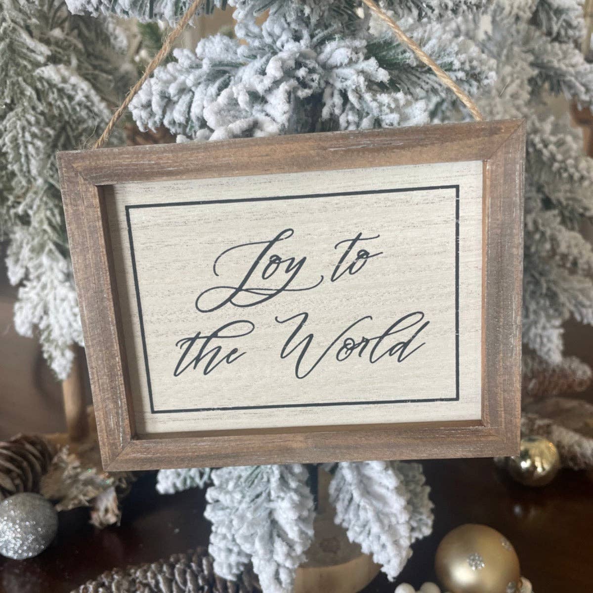 Joy to the World Wooden Ornament
