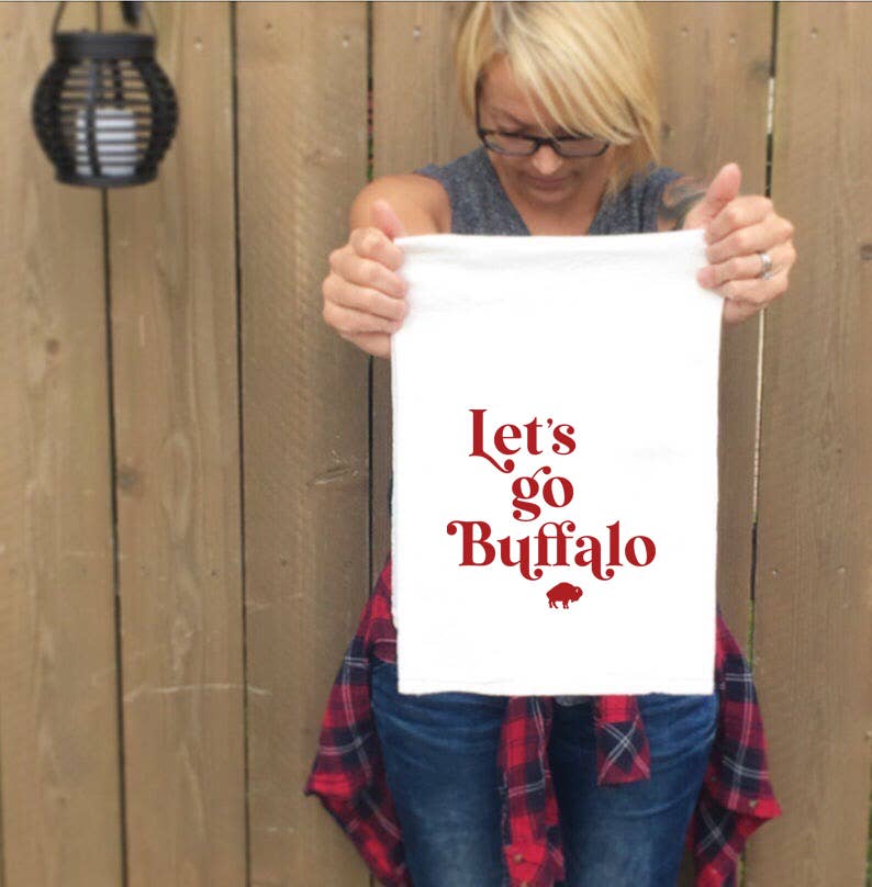 Let's Go Buffalo Tea Towel