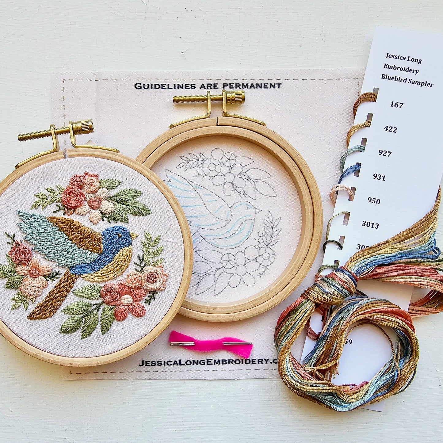 Bluebird Embroidery Kit | Beginner