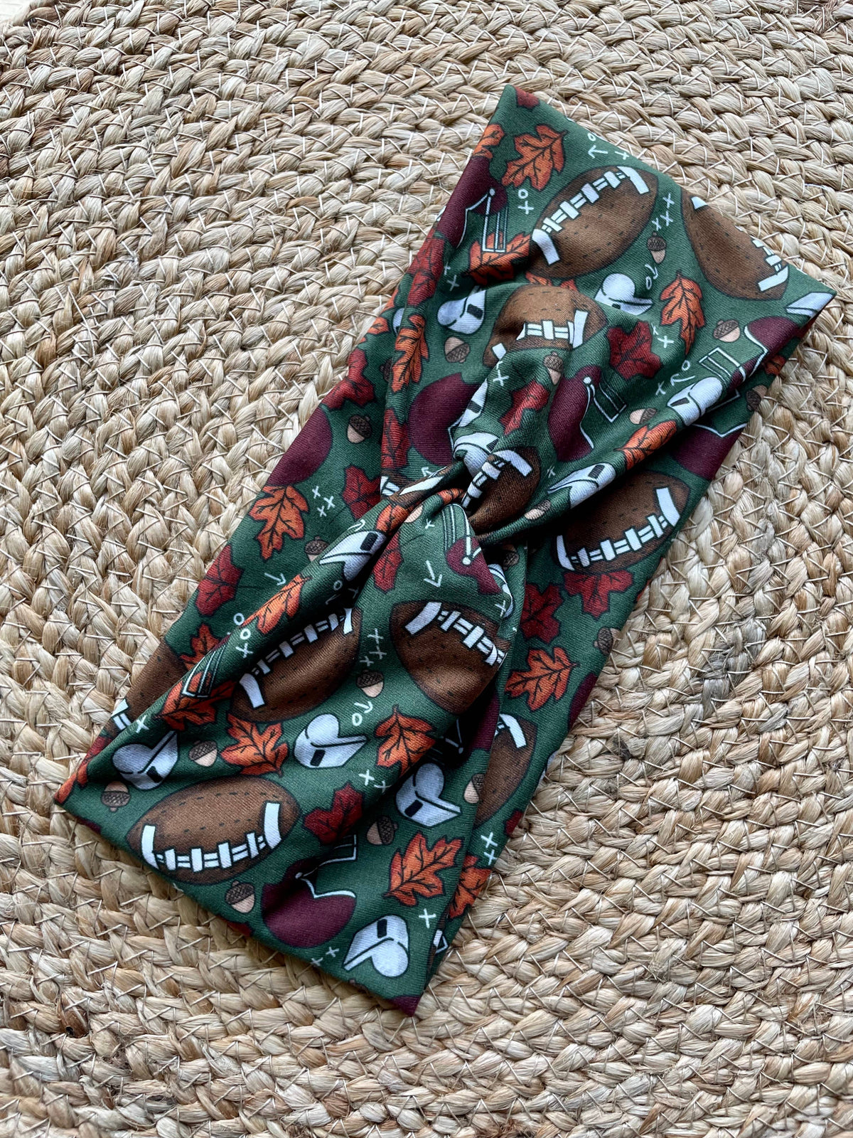 Fall Football Knit Twist Headband