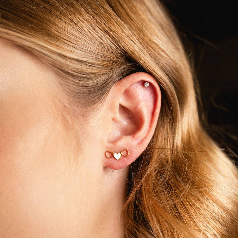 Lots of Love Heart Studs