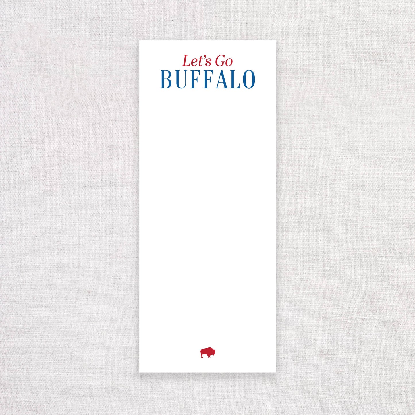 Let's Go Buffalo Football Slim Notepad