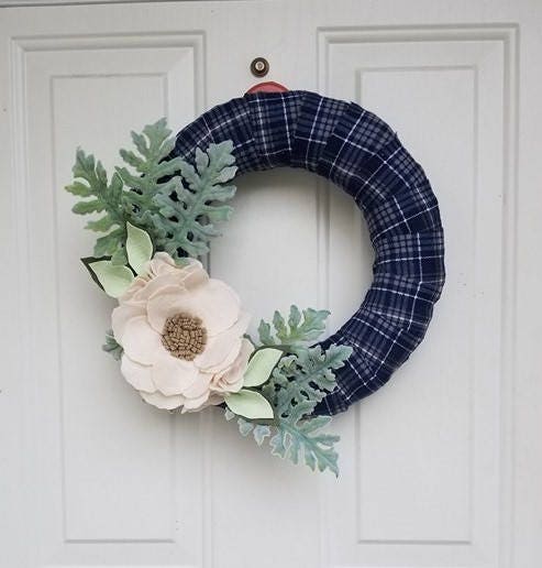Winter Flannel Wreath