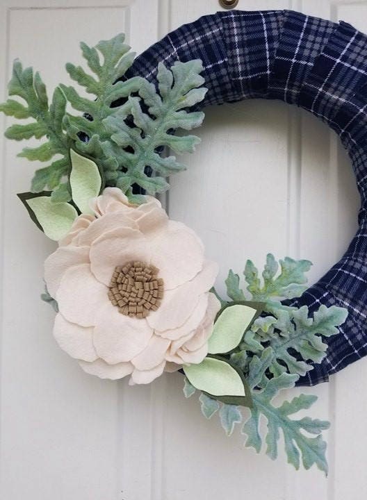 Winter Flannel Wreath