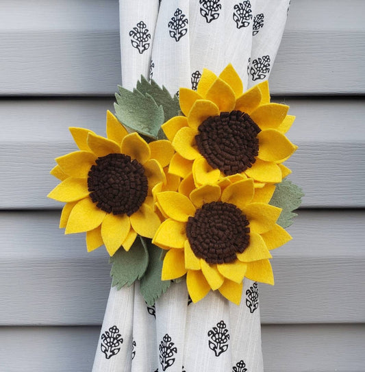Sunflower Curtain Tiebacks
