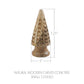 Natural Carved Wooden Christmas Tree | Small