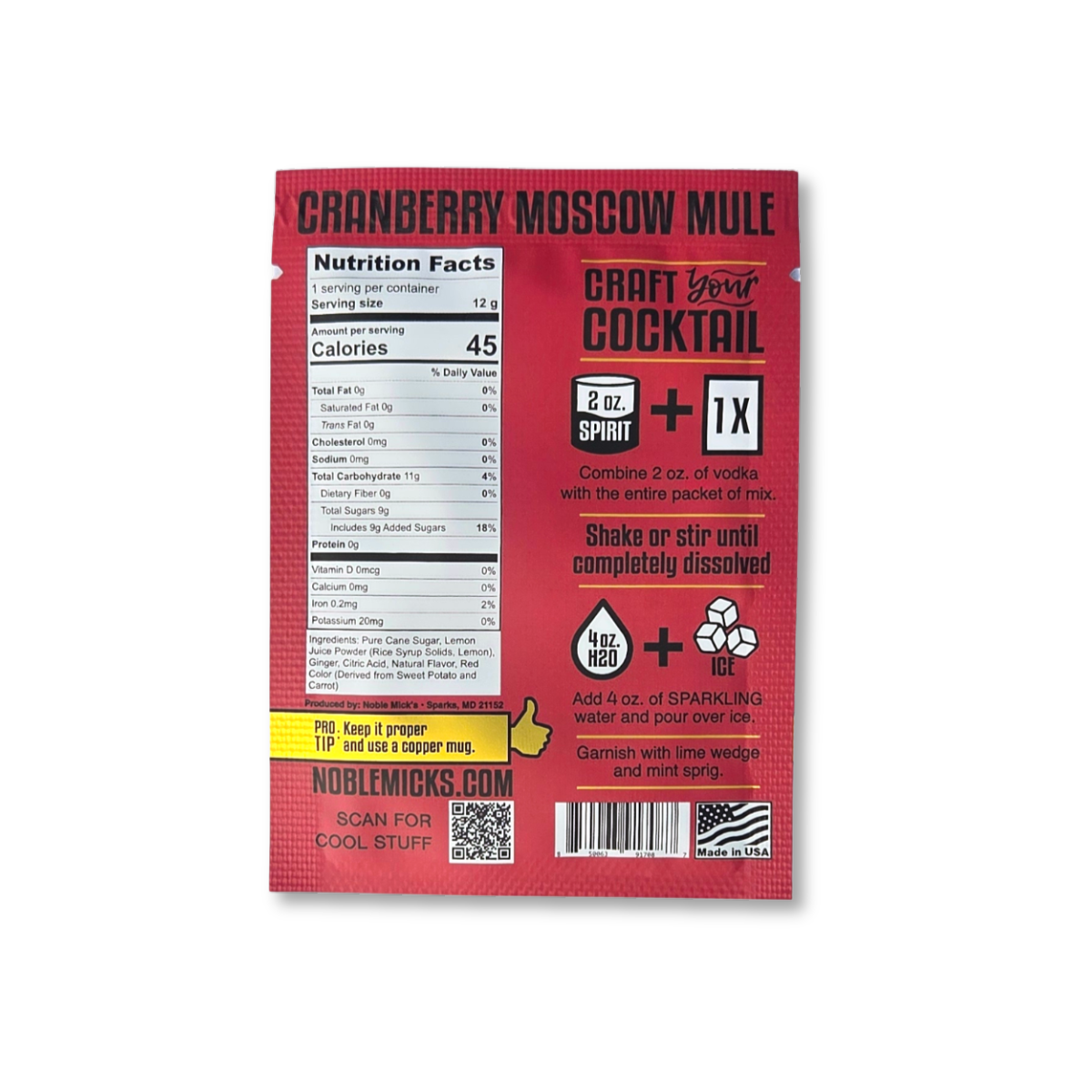 Cranberry Moscow Mule Single Serve Craft Cocktail