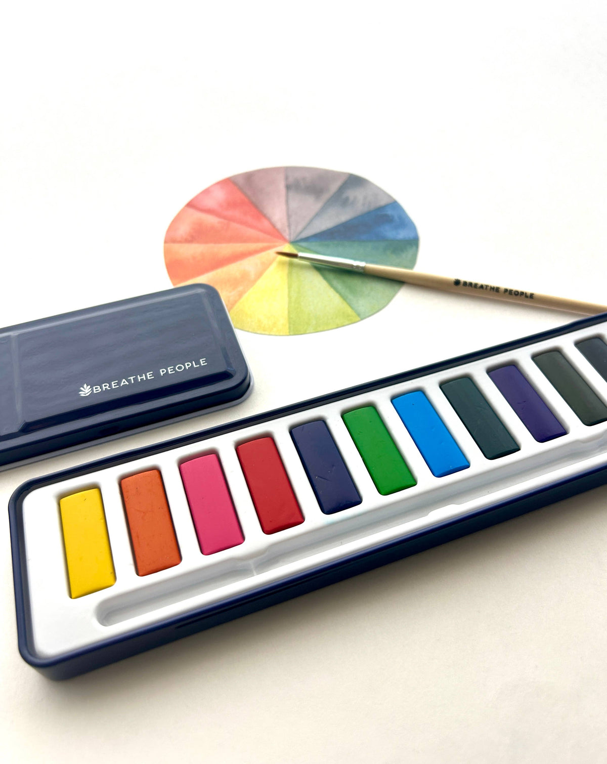 Watercolor Set w/ Wood Paintbrush