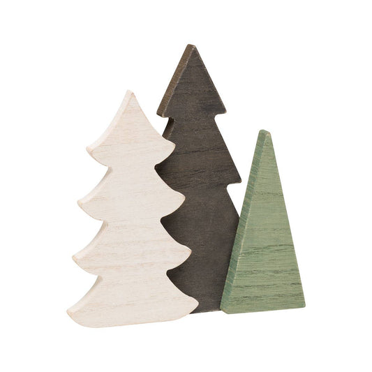 Washed Christmas Tree Trio