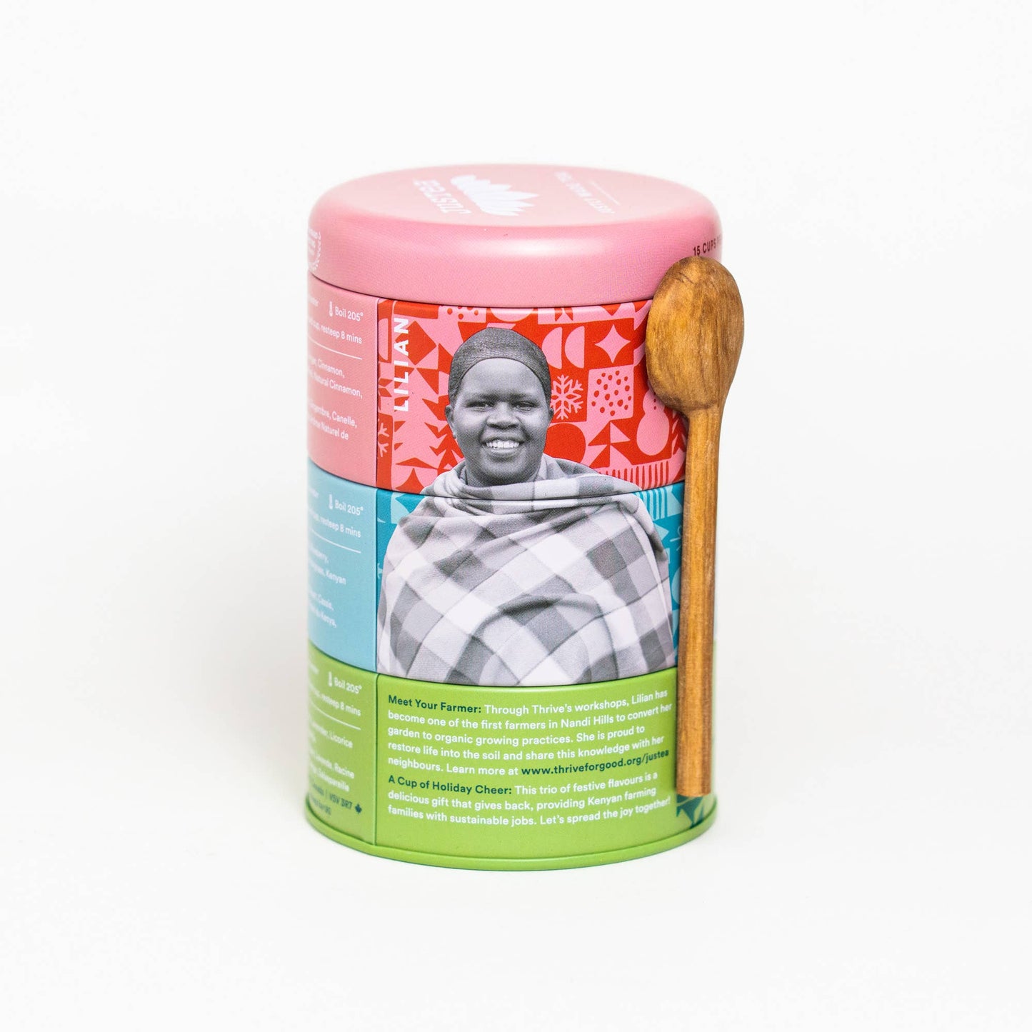 Holiday Trio Loose Leaf Tea Tin & Spoon