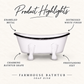 Farmhouse White Metal Bathtub Soap Dish