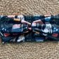 Cats on Black Knit Twist Headband