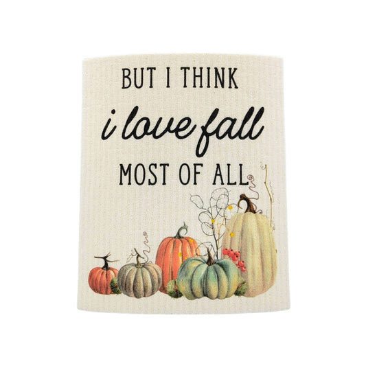 I love Fall Swedish Dishcloth