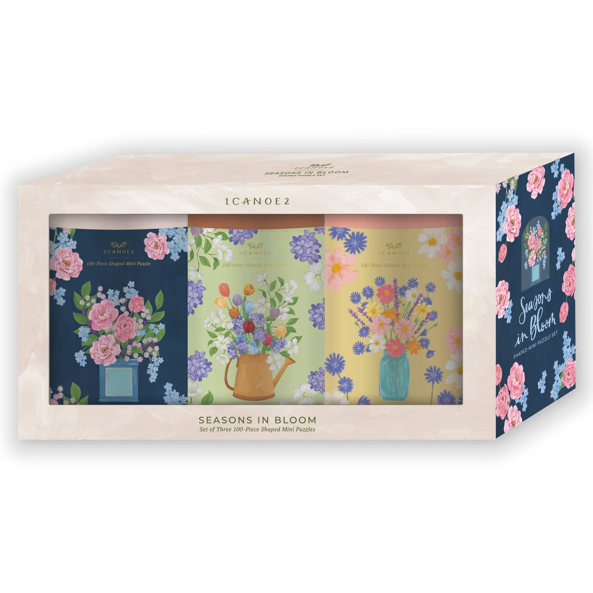 Seasons in Bloom | 100 Piece Floral Jigsaw Puzzle Set of 3