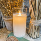 Clear Glass Moving Flame LED Candle