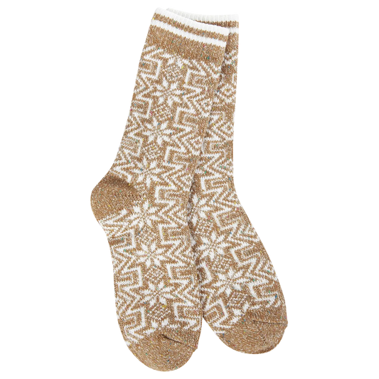 Holiday Confetti Geo Gingerbread Socks