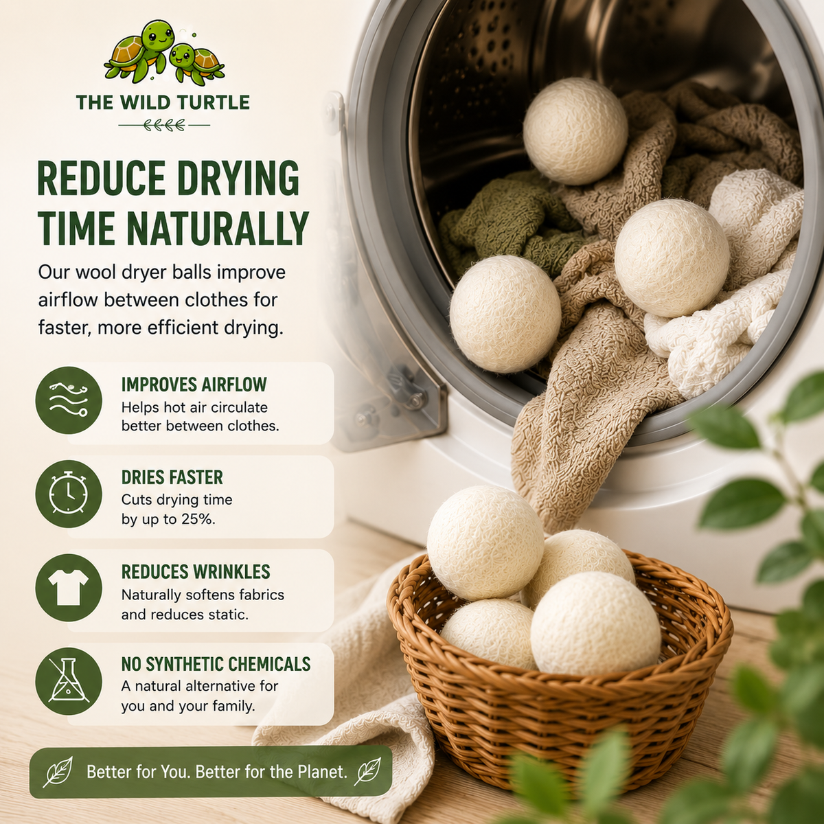 Wool Dryer Balls | Natural Fabric Softener