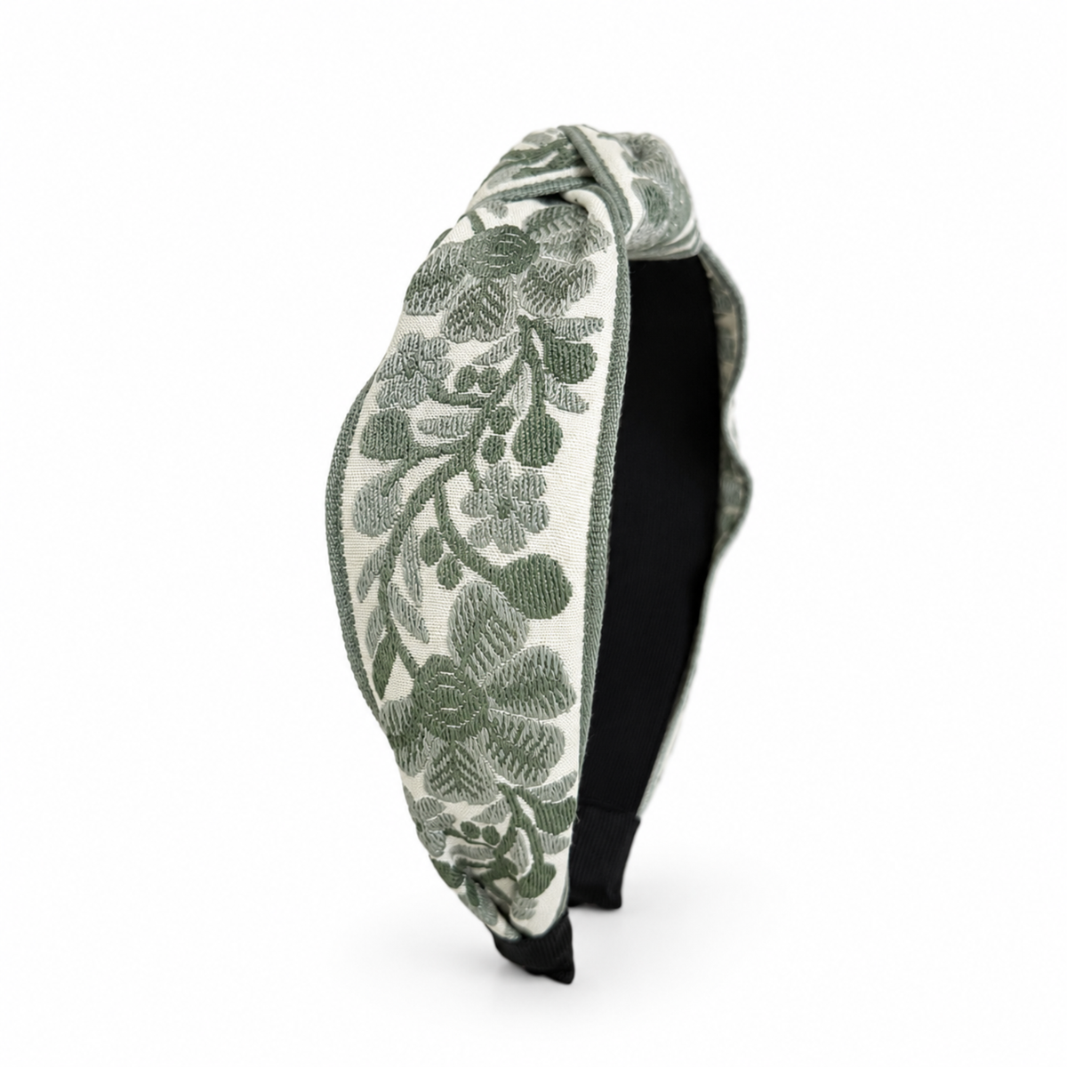 French Floral Embroidered Headband