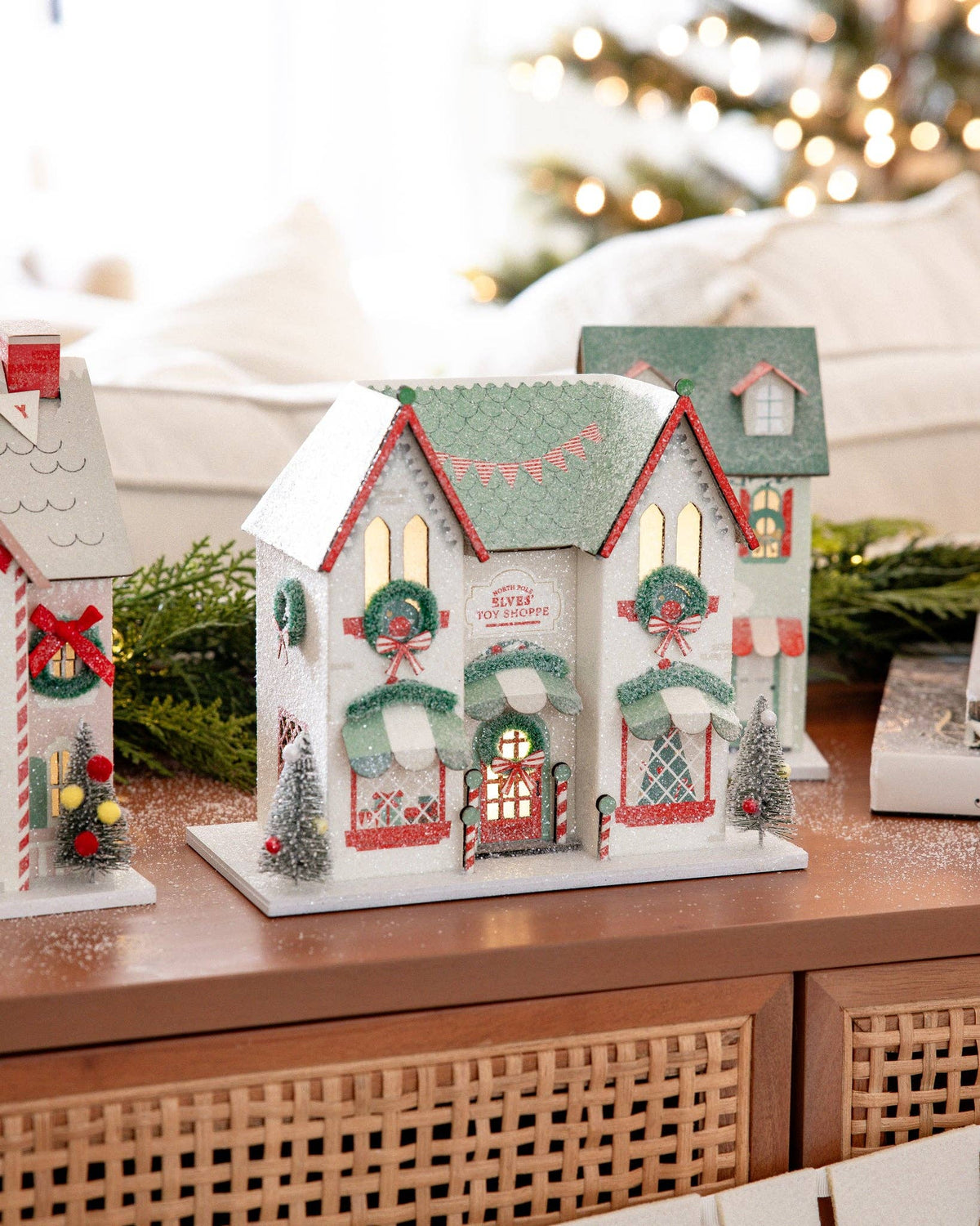 Elves' Workshop Light Up Christmas Village House