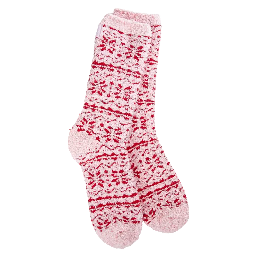 Fair Isle Pink Cozy Socks