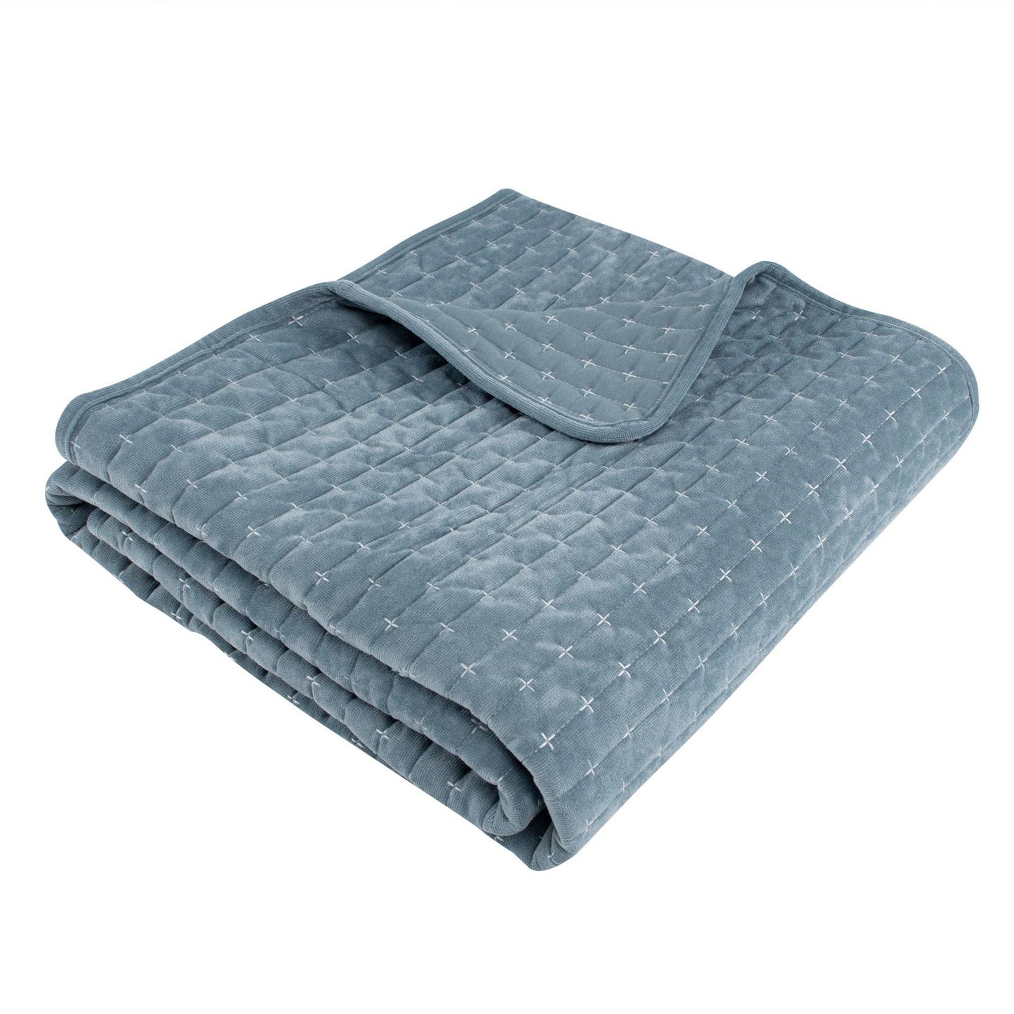 Velvet Stitch Quilted Throw Blanket