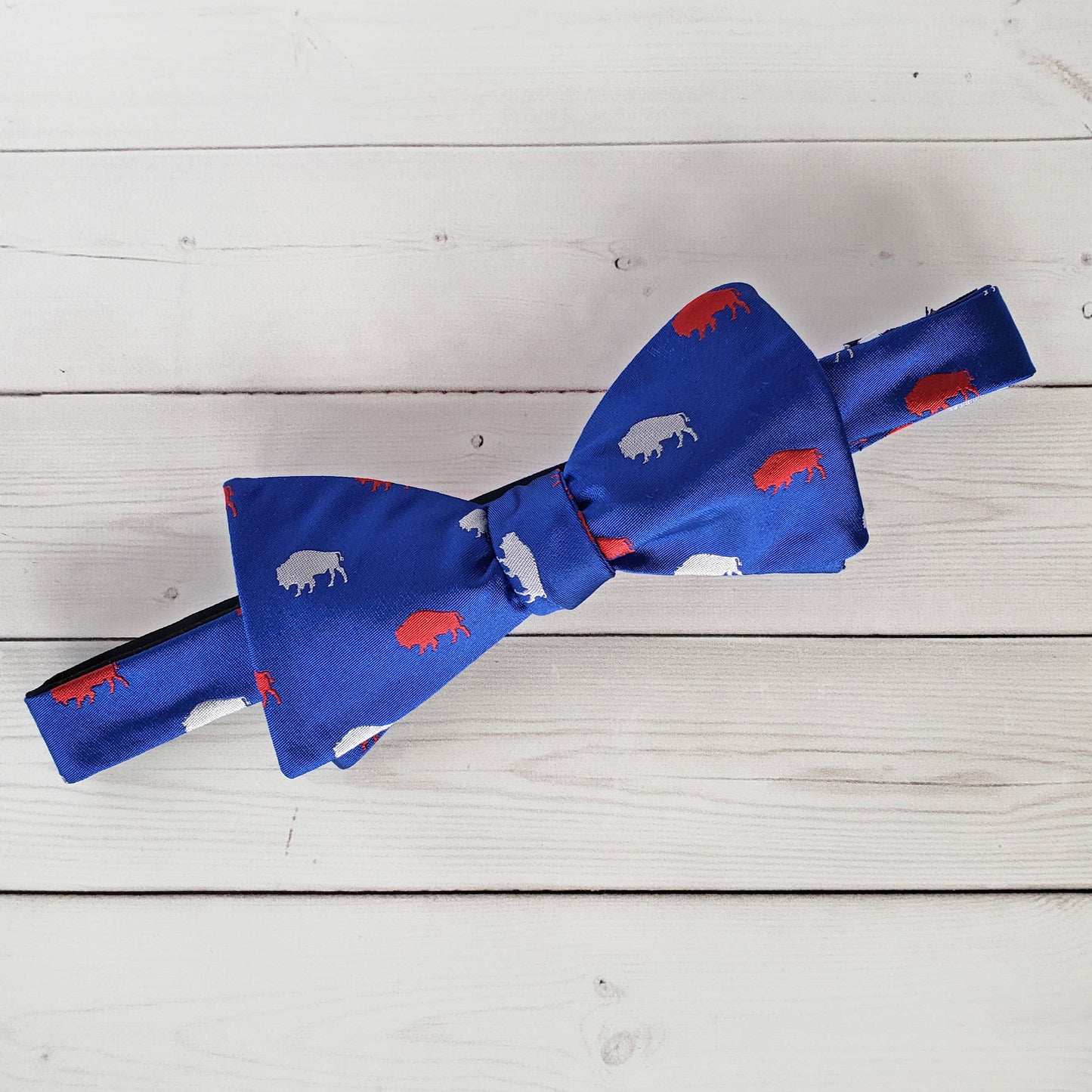 Blue And Red Buffalo Neck Tie