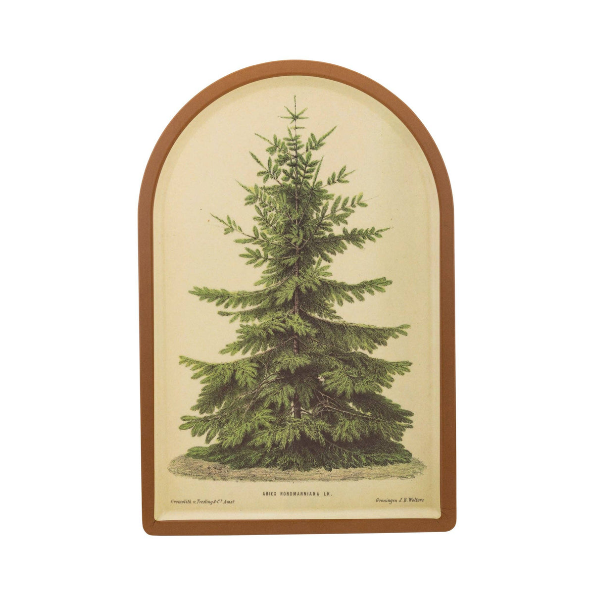 Vintage Evergreen Arch Bamboo Tray