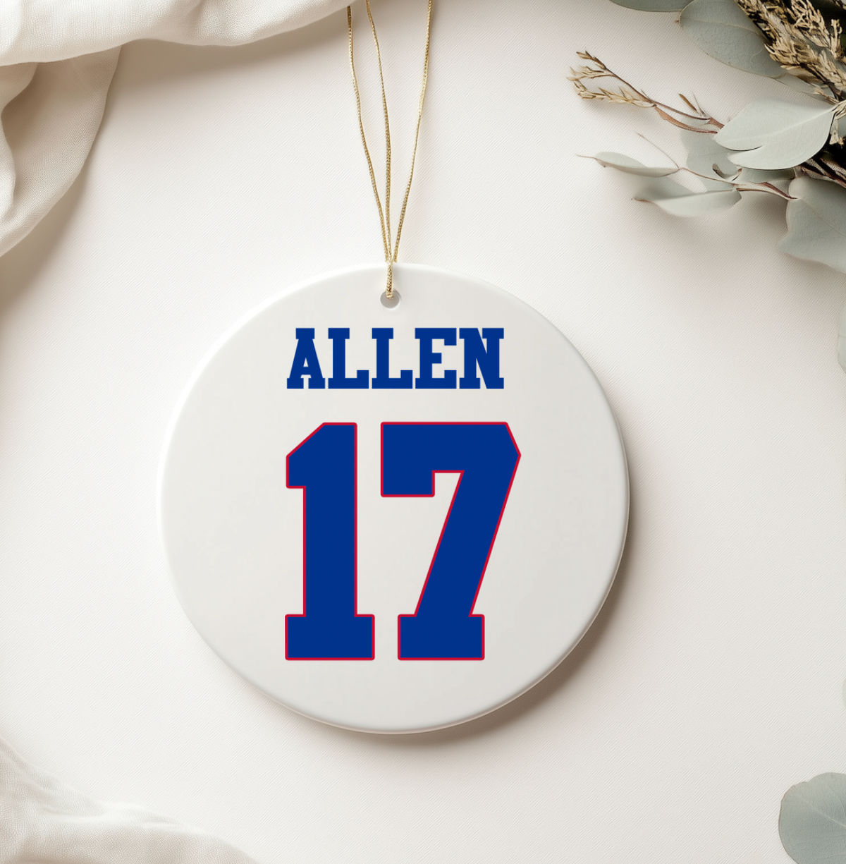 Josh Allen Christmas Ornament
