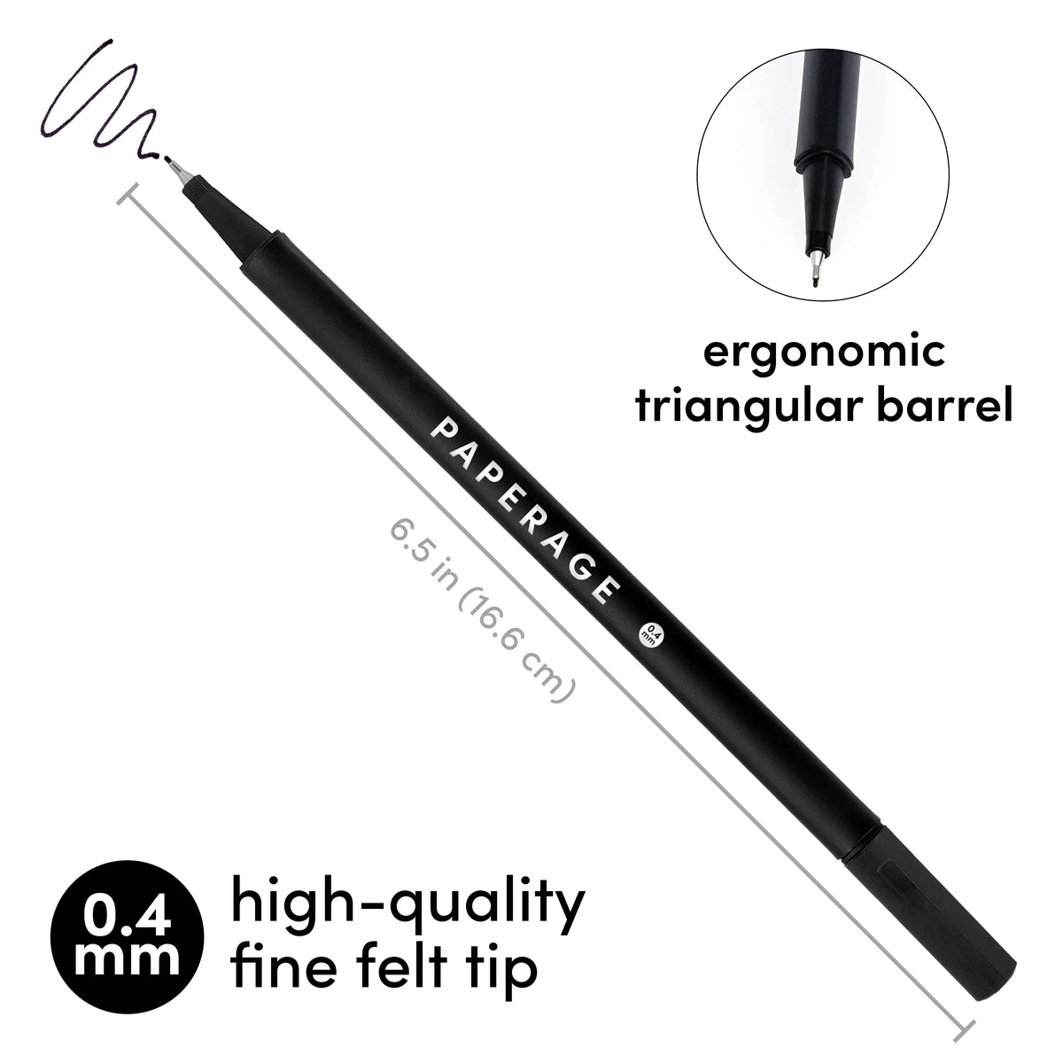 12 Pack Felt Tip Fine Line Marker Pens | Bright