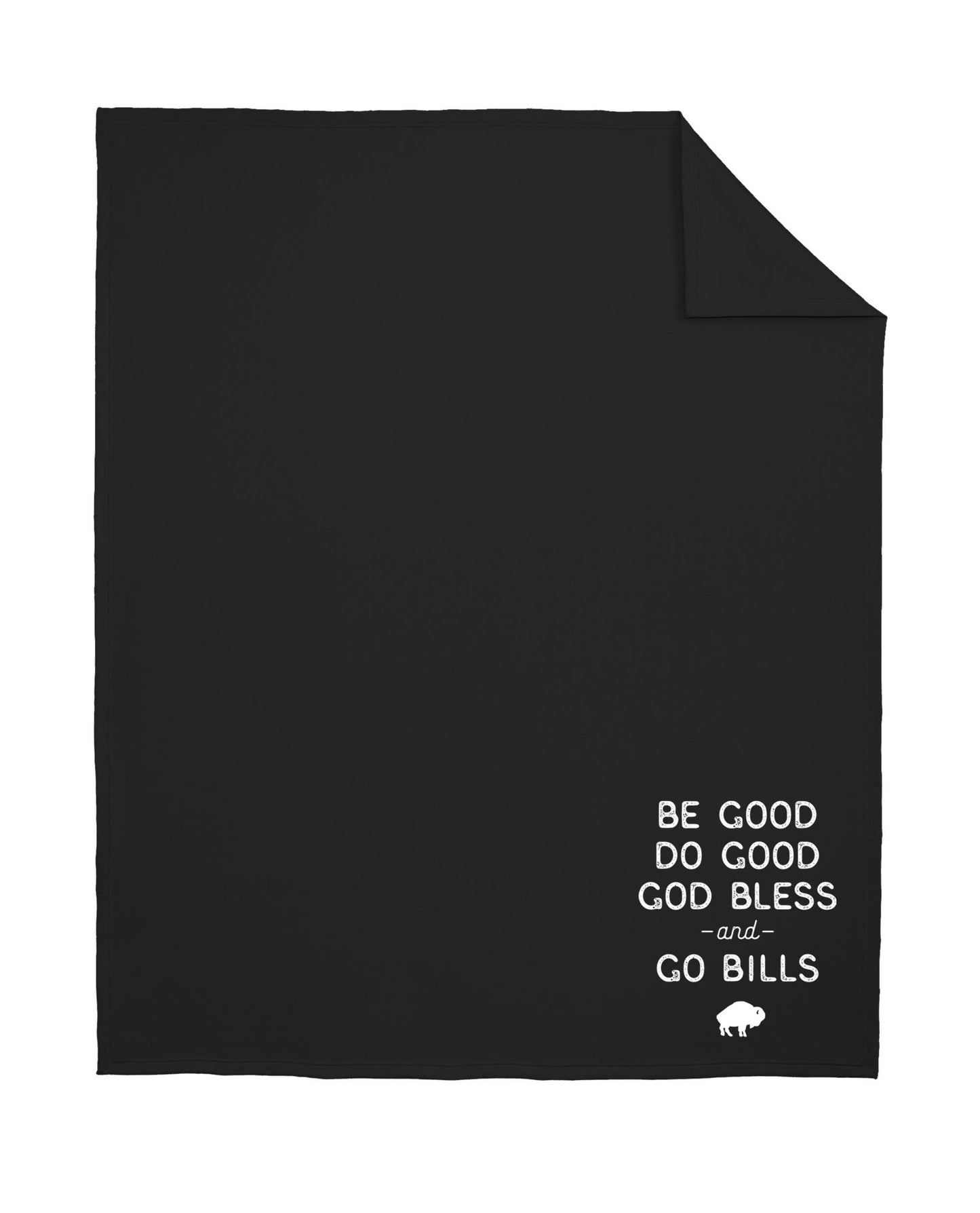 Be Good Do Good God Bless Go Bills Stadium Blanket | Navy