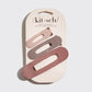 Flat Lay Claw Clip 3pc Flat | Terracotta