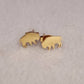 Gold Stainless Steel Buffalo Studs