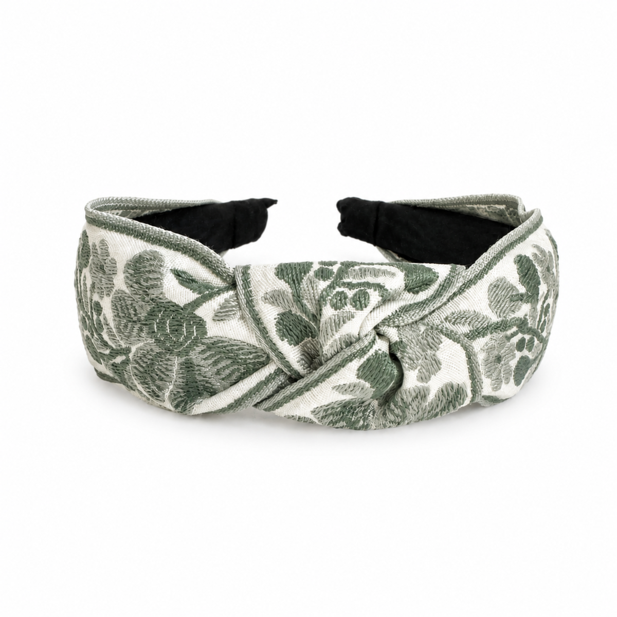 French Floral Embroidered Headband