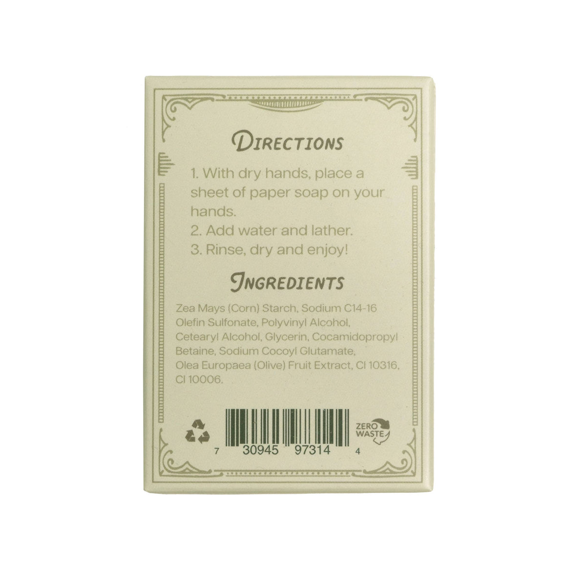 Paper Soap | Olive Oil