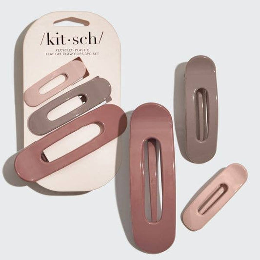 Flat Lay Claw Clip 3pc Flat | Terracotta