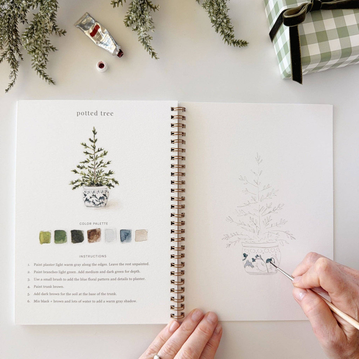 Watercolor Workbook | Classic Christmas