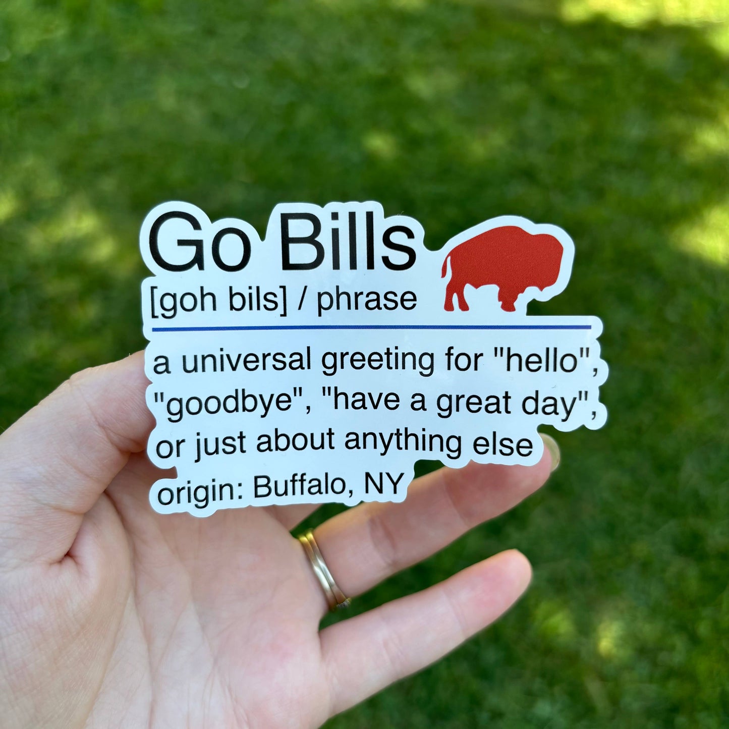 Go Bills Definition Sticker