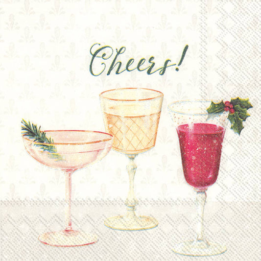 Cheers Christmas Cocktail Napkins