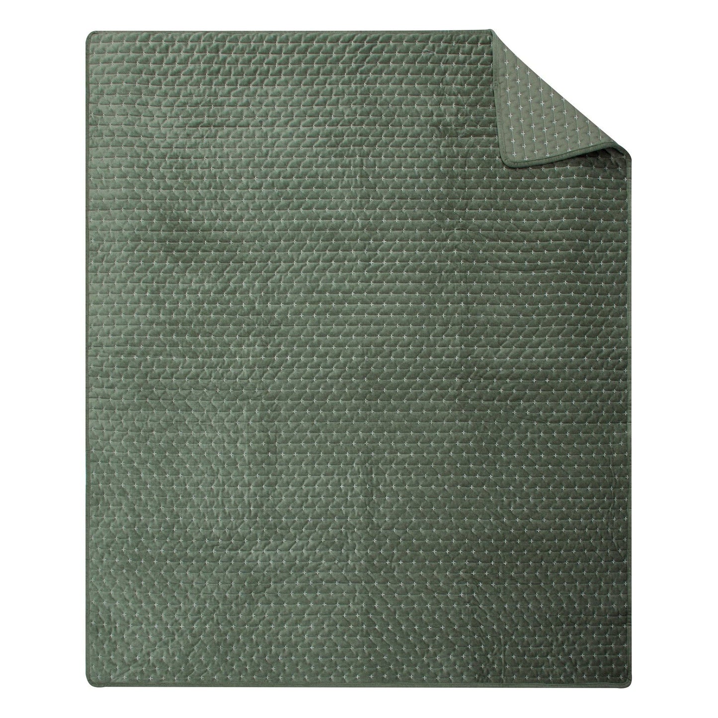 Velvet Stitch Quilted Throw Blanket