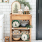 Vintage Evergreen Arch Bamboo Tray