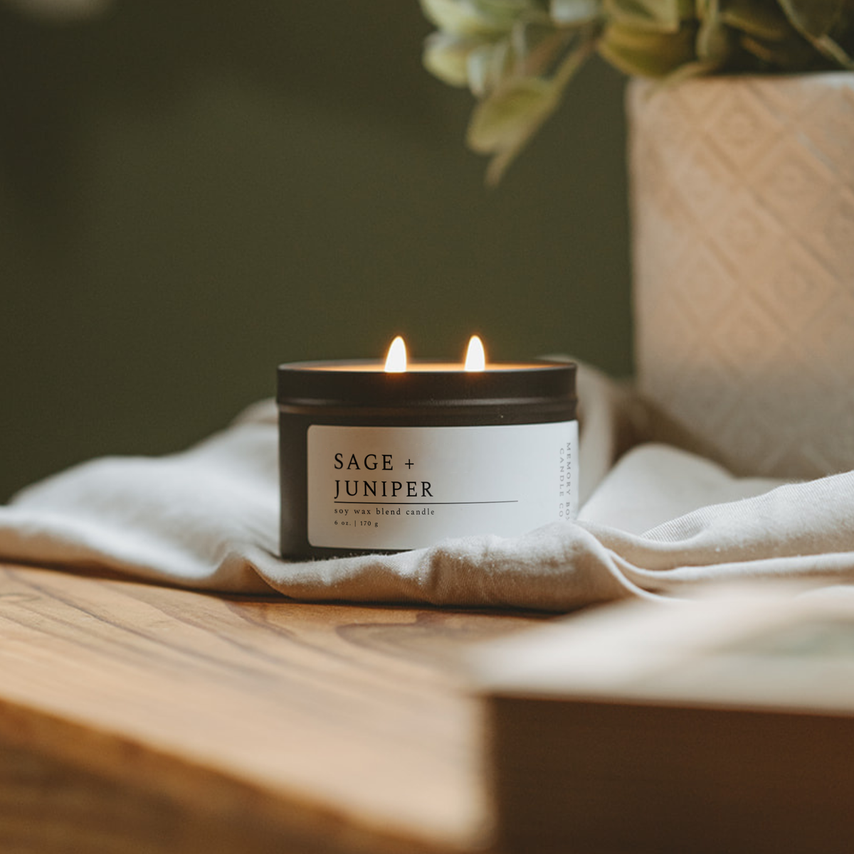 Soy Candle | Sage + Juniper