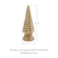 Natural Carved Wooden Christmas Tree | Tall